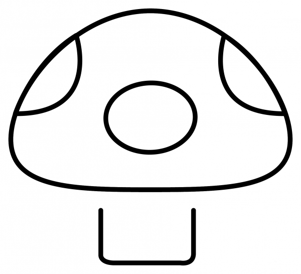 Mushroom Emoji coloring page image