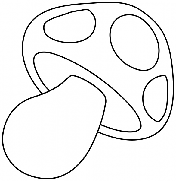 Mushroom Emoji coloring page image