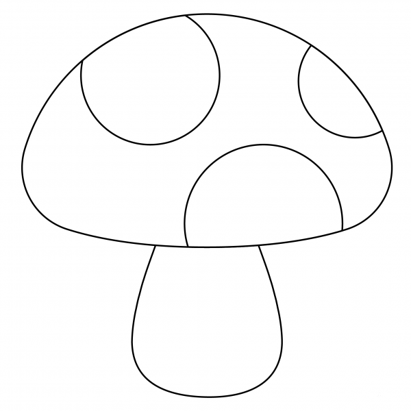 Mushroom Emoji coloring page image
