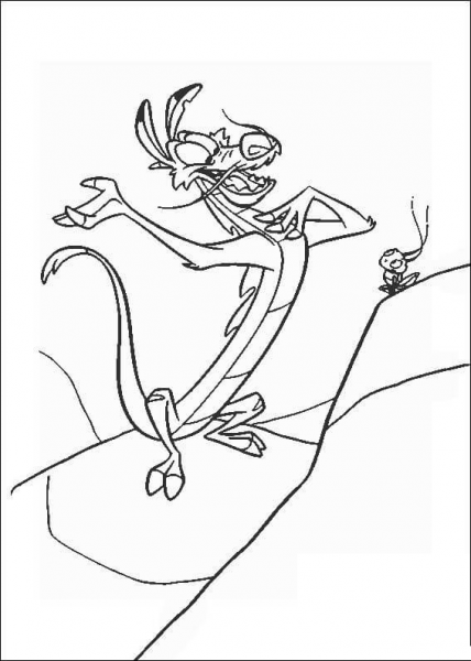 Mushu Is Singing  coloring page image