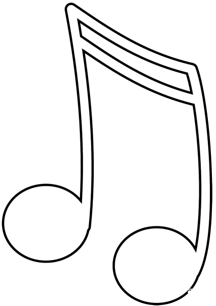 Music Note  coloring page image
