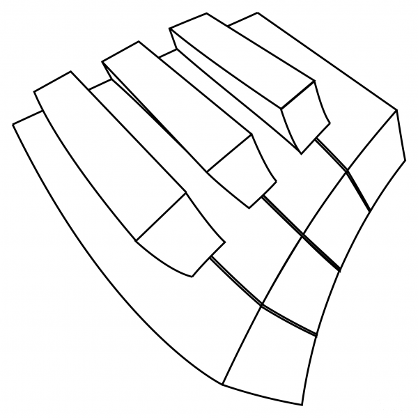 Musical Keyboard coloring page image