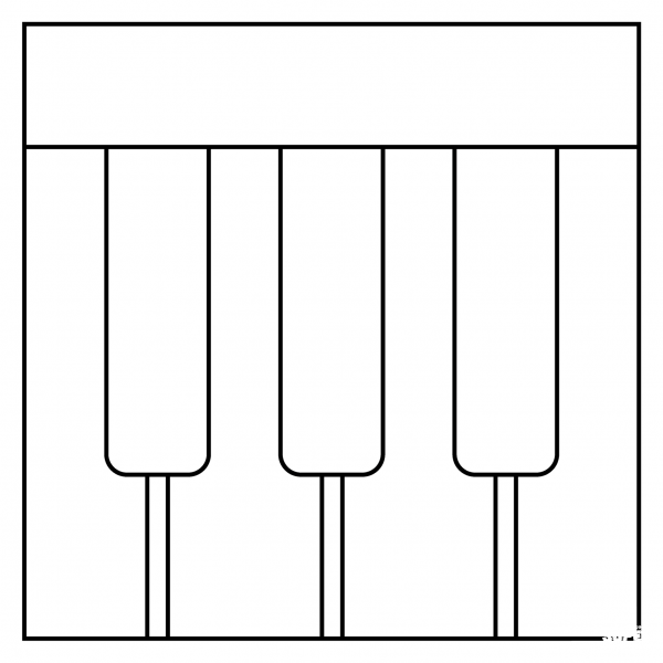Musical Keyboard Emoji coloring page image