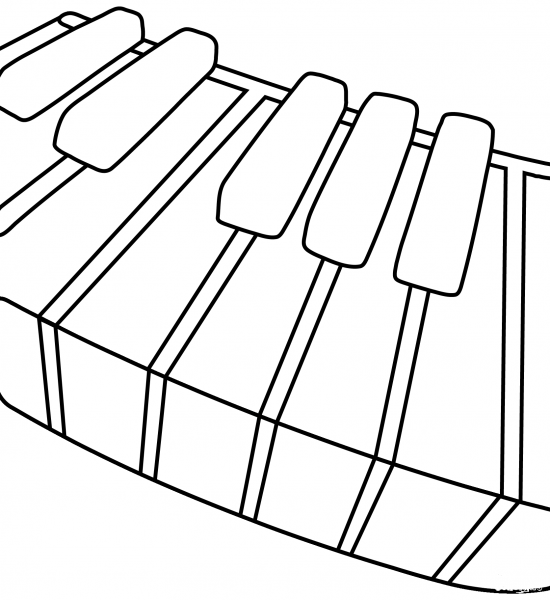 Musical Keyboard Emoji coloring page image