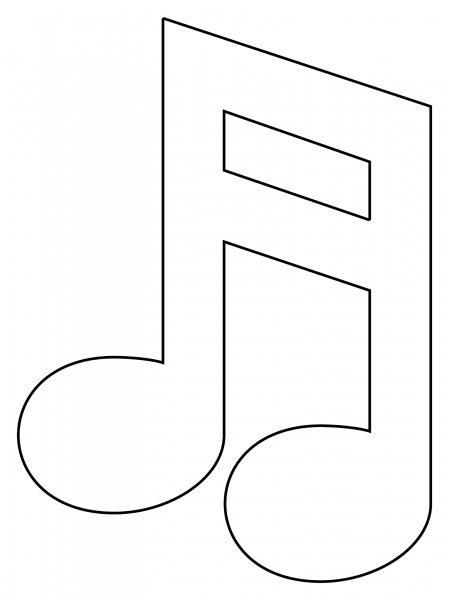 Musical Note coloring page image