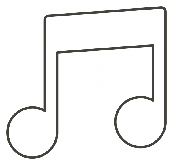 Musical Note coloring page image