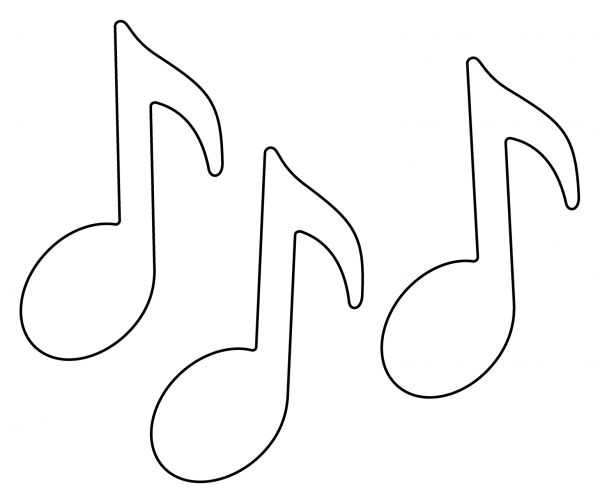 Musical Notes Emoji coloring page image