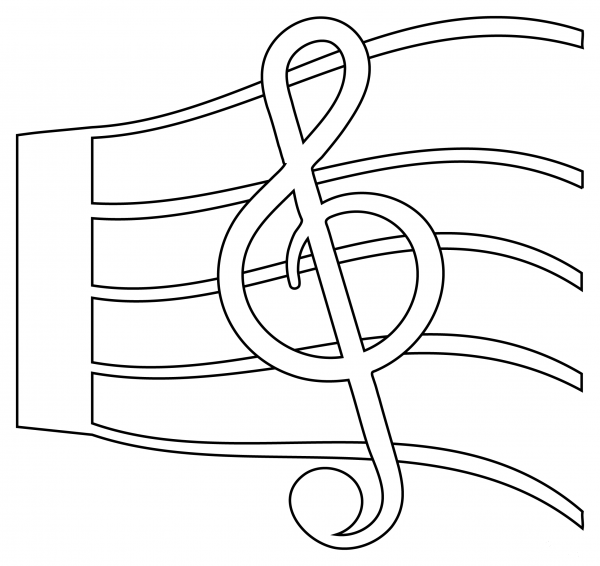Musical Score coloring page image