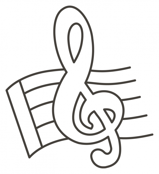 Musical Score coloring page image