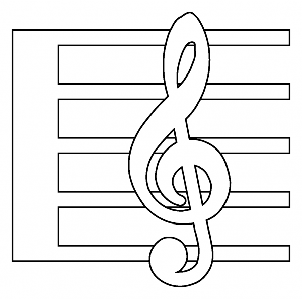 Musical Score Emoji coloring page image