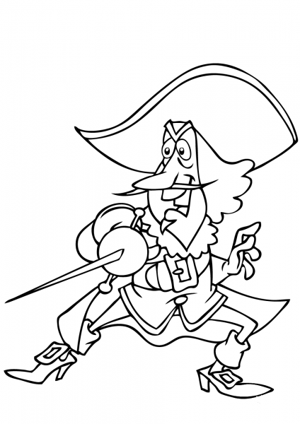 Musketeer  coloring page image