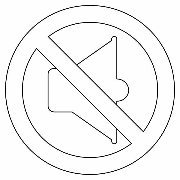 Muted Speaker coloring page image