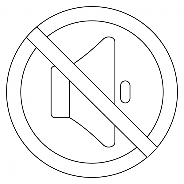 Muted Speaker Emoji coloring page image