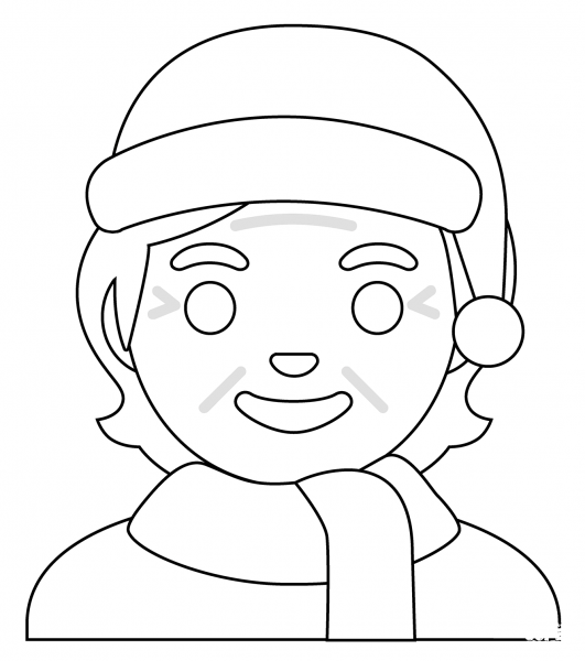 Mx Claus Emoji coloring page image