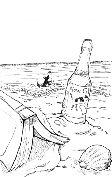 My Happy Place (Beach) coloring page image