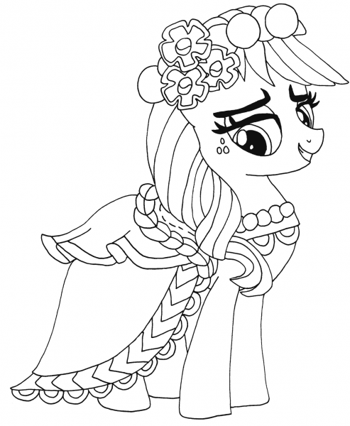 My Little Pony Applejack coloring page image
