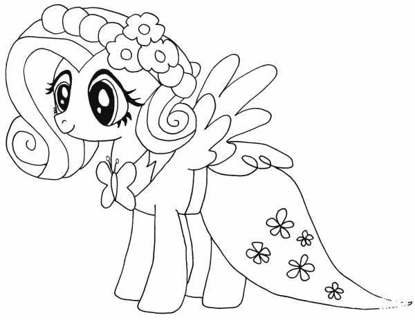 My Little Pony Fluttershy coloring page image