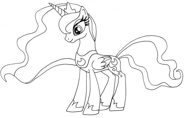 My Little Pony Princess Luna coloring page image