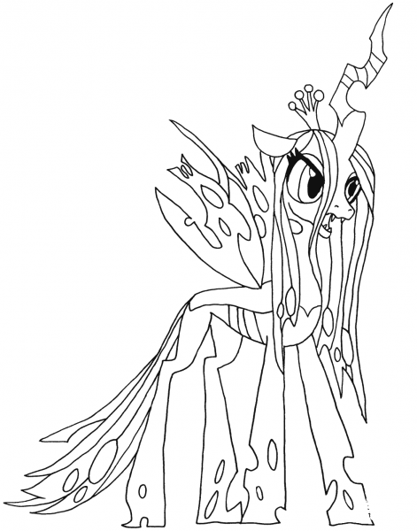 My Little Pony Queen Chrysalis coloring page image