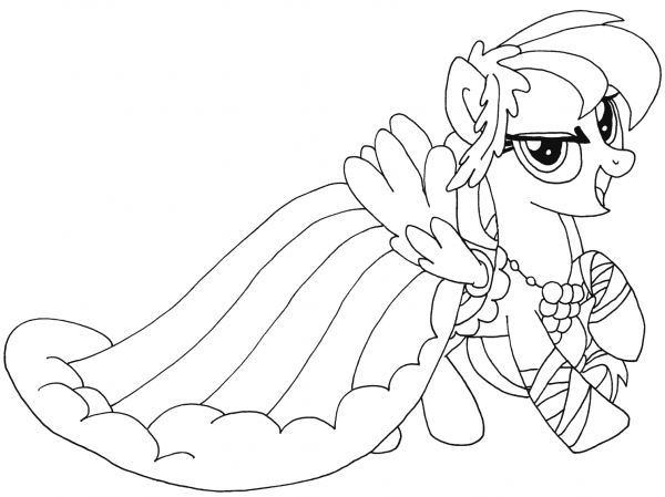 My Little Pony Rainbow Dash coloring page image
