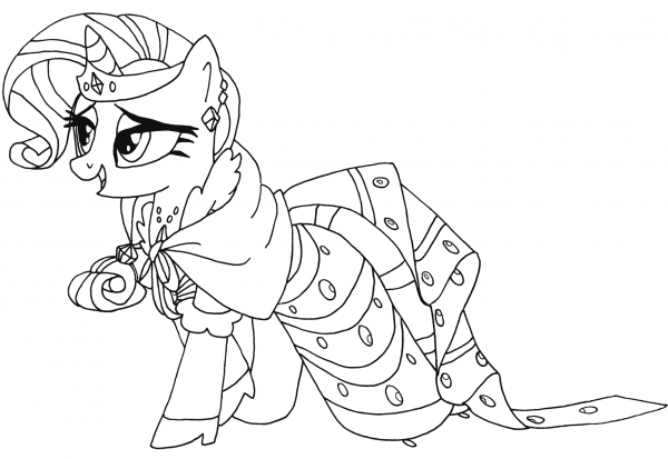 My Little Pony Rarity coloring page image