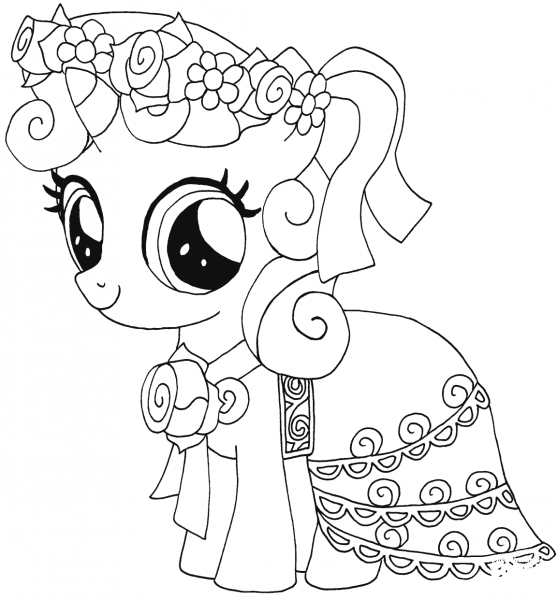 My Little Pony Sweetie Belle coloring page image
