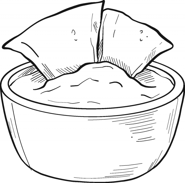 Nachos coloring page image
