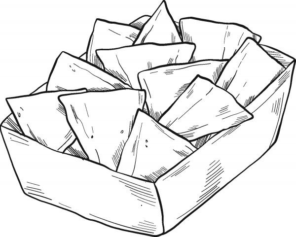 Nachos coloring page image