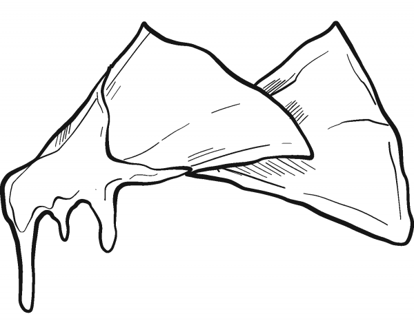 Nachos coloring page image