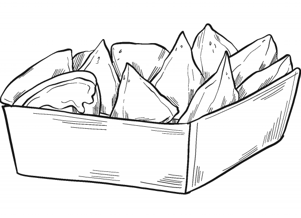 Nachos coloring page image