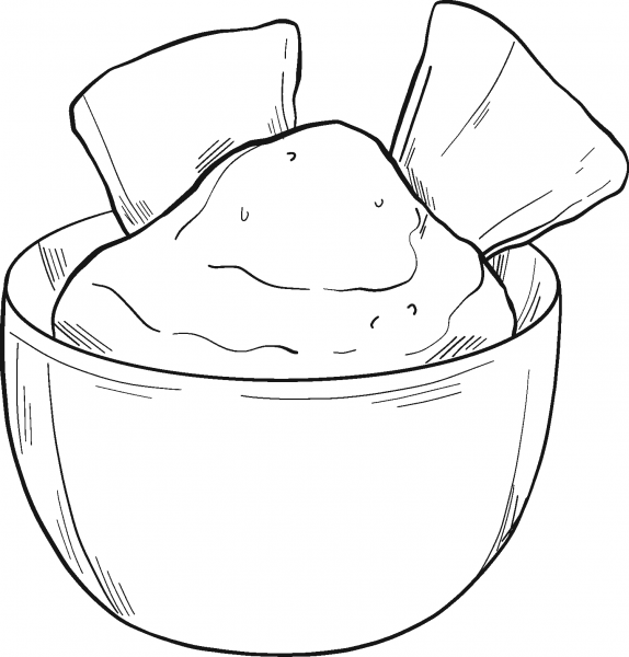 Nachos coloring page image