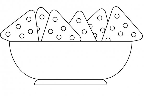 Nachos coloring page image