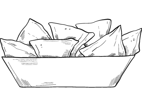 Nachos coloring page image