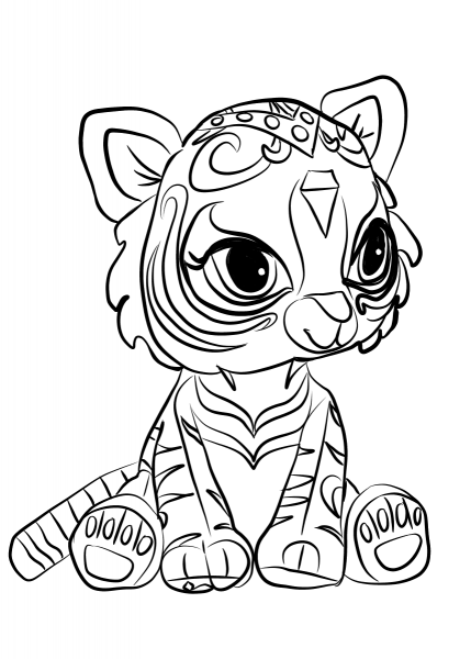Nahal from Shimmer and Shine coloring page image