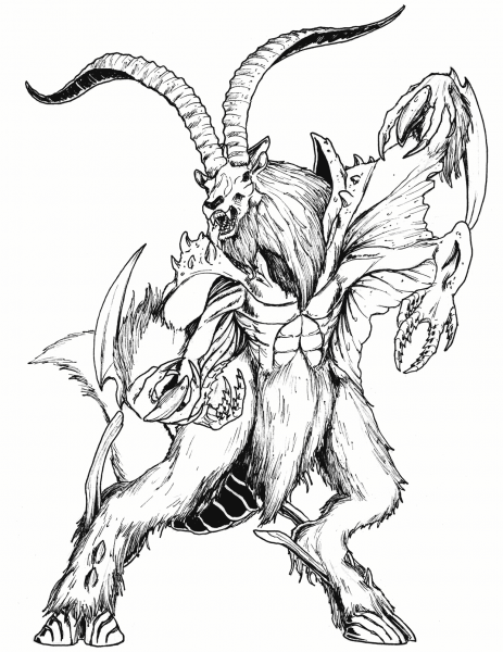 Naicitorm the Blackened Death coloring page image