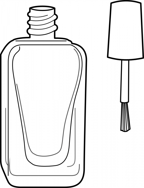 Nail Polish Bottle coloring page image