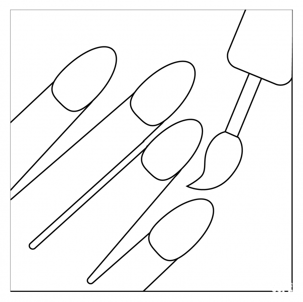 Nail Polish Emoji coloring page image