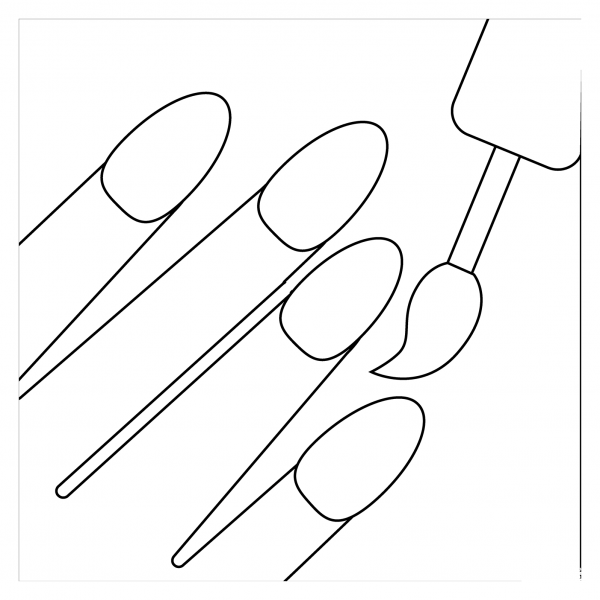 Nail Polish Emoji coloring page image