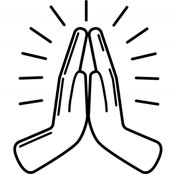 Namaste coloring page image