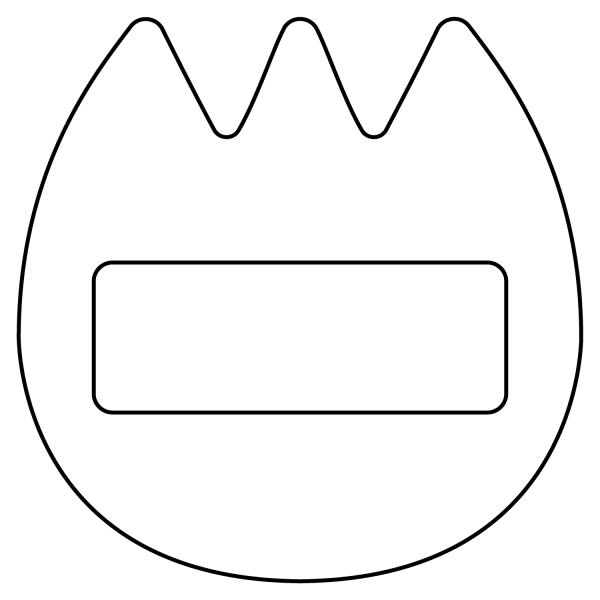 Name Badge Emoji coloring page image