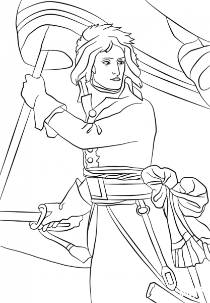 Napoleon Bonaparte coloring page image