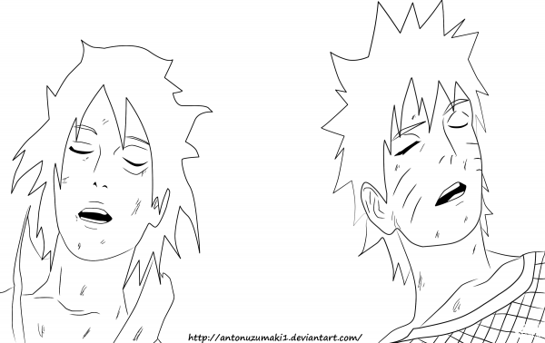 Naruto 698 Naruto and Sasuke coloring page image
