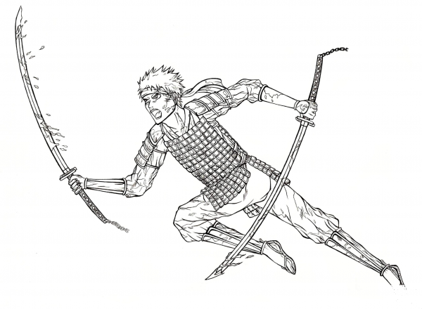 Naruto from Manga Gintama coloring page image