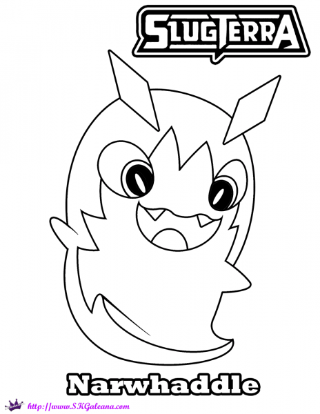 Narwhaddle Slugterra coloring page image