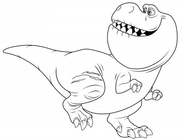 Nash from The Good Dinosaur coloring page image