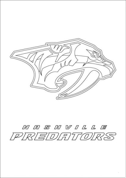 Nashville Predators Logo coloring page image
