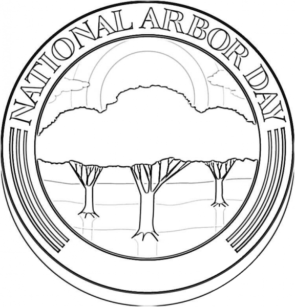 National Arbor Day  coloring page image