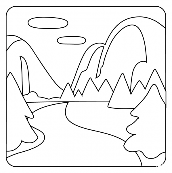 National Park Emoji coloring page image