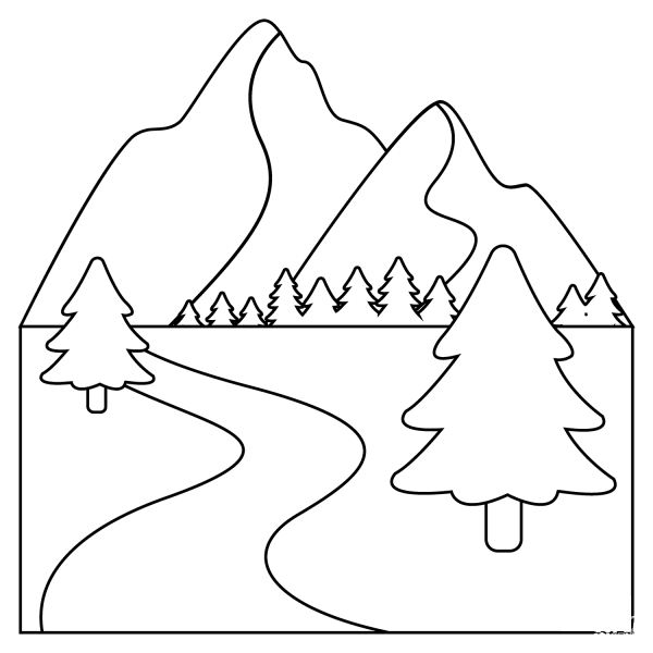 National Park Emoji coloring page image