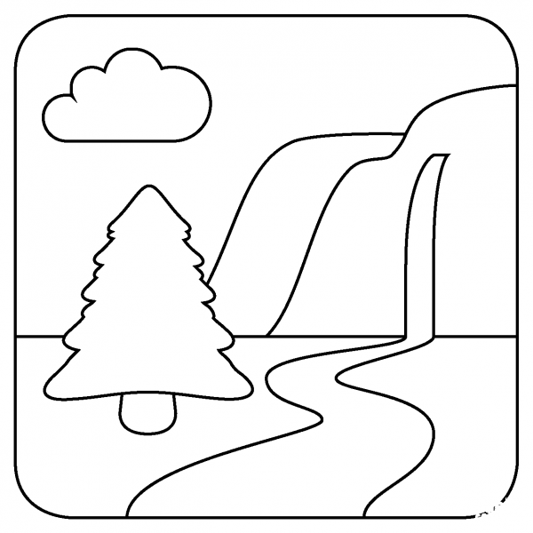 National Park Emoji coloring page image